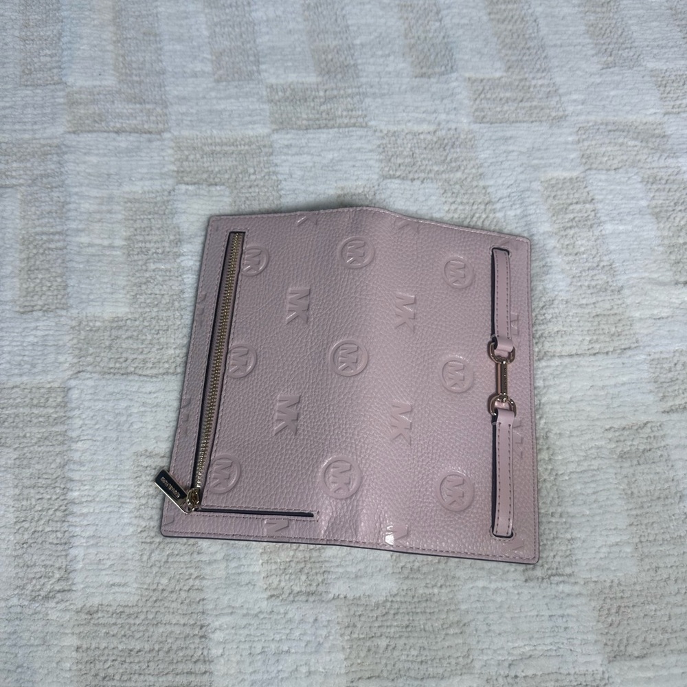 Michael Kors Blush Pink Embossed Wallet
